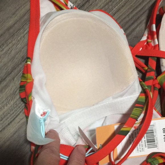 Strappy Back V-Wire One Piece Swimsuit Kona - Picture 6 of 7